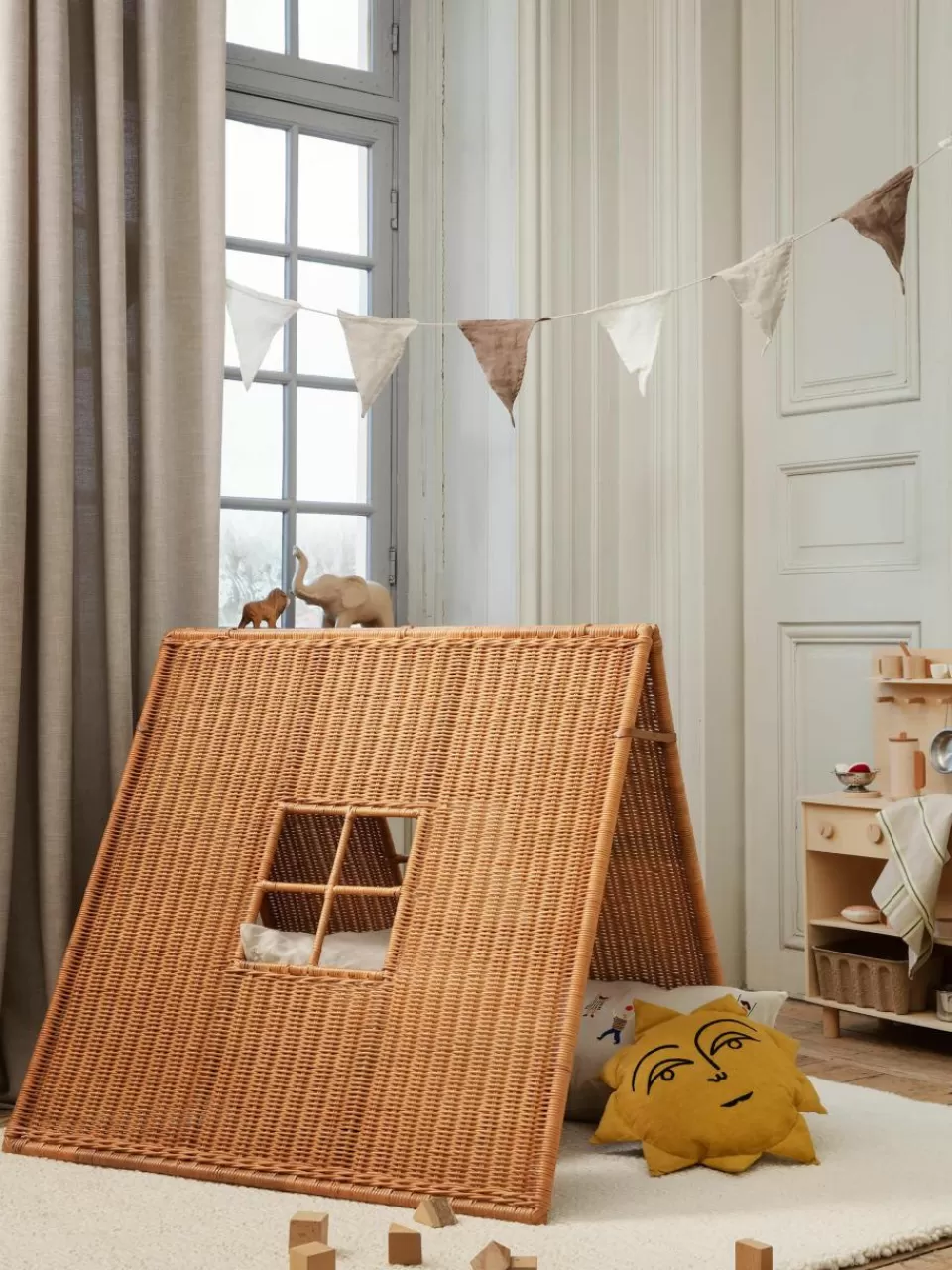 ferm LIVING Kids Handgemaakte speeltent Tent van rotan | Speelgoed & Knuffels | Speelgoed & Knuffels