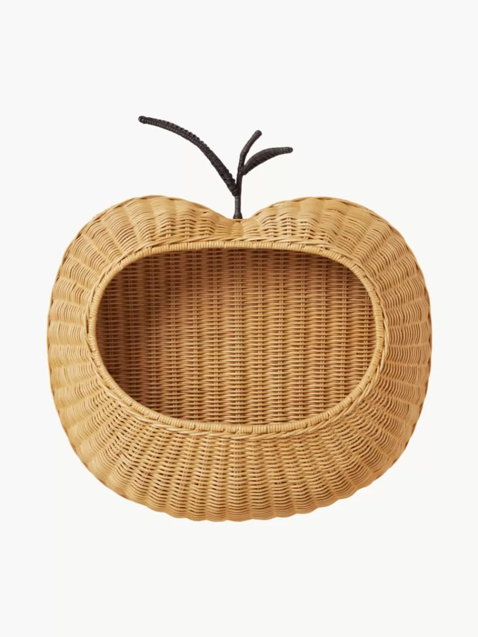 ferm LIVING Kids Handgemaakte wandrek Apple van rotan | Kinderkamer Wandplanken