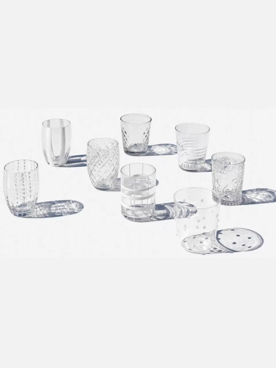 zafferano Handgemaakte waterglazen Melting, 6-delig | Servies | Waterglazen