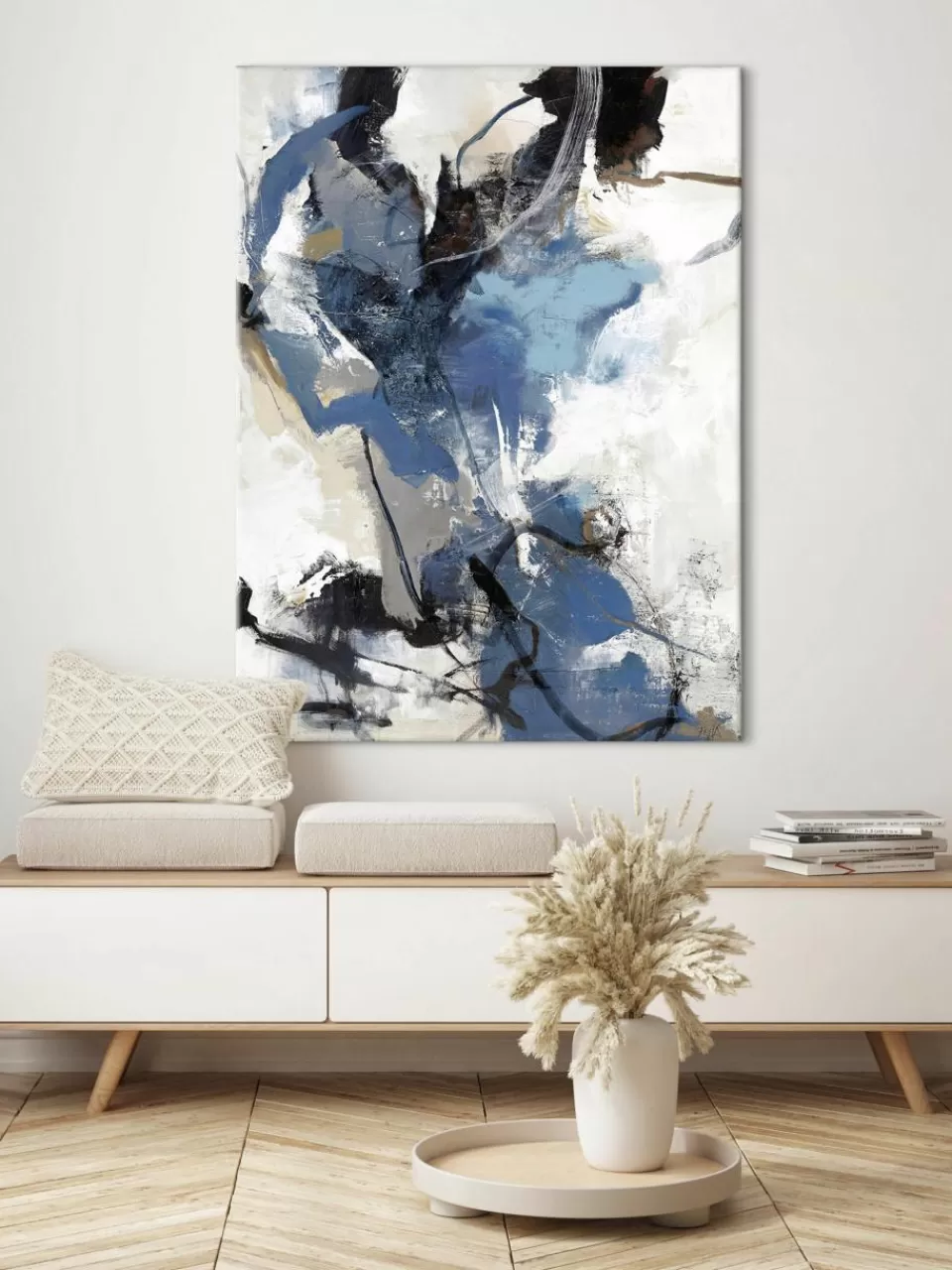 Malerifabrikken Handgeschilderd canvas print Blue vibes | Wanddecoratie | Decoratie