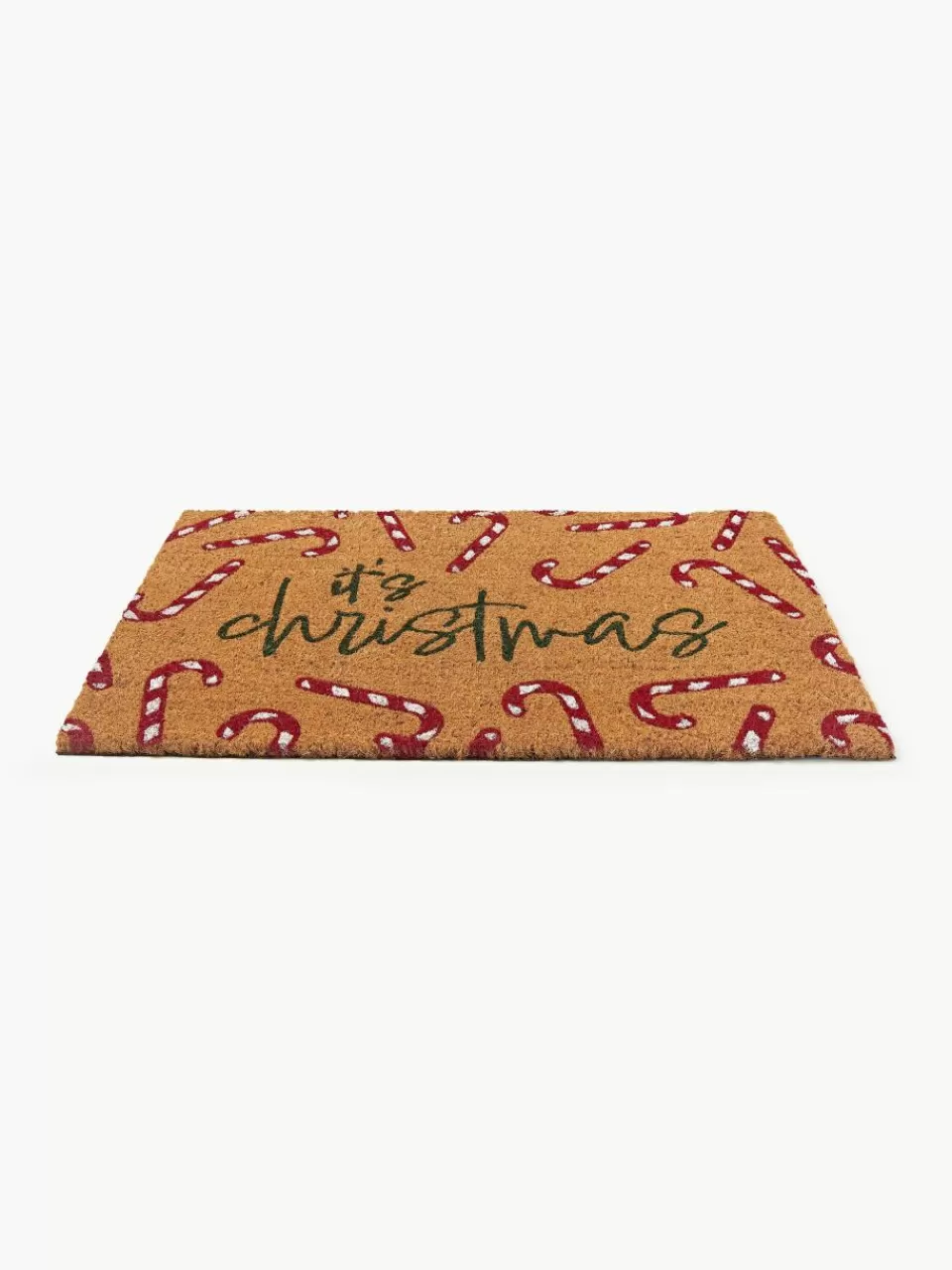 Westwing Collection Handgetufte deurmat Anuka met kerstpatroon | Vloerkleden | Deurmatten