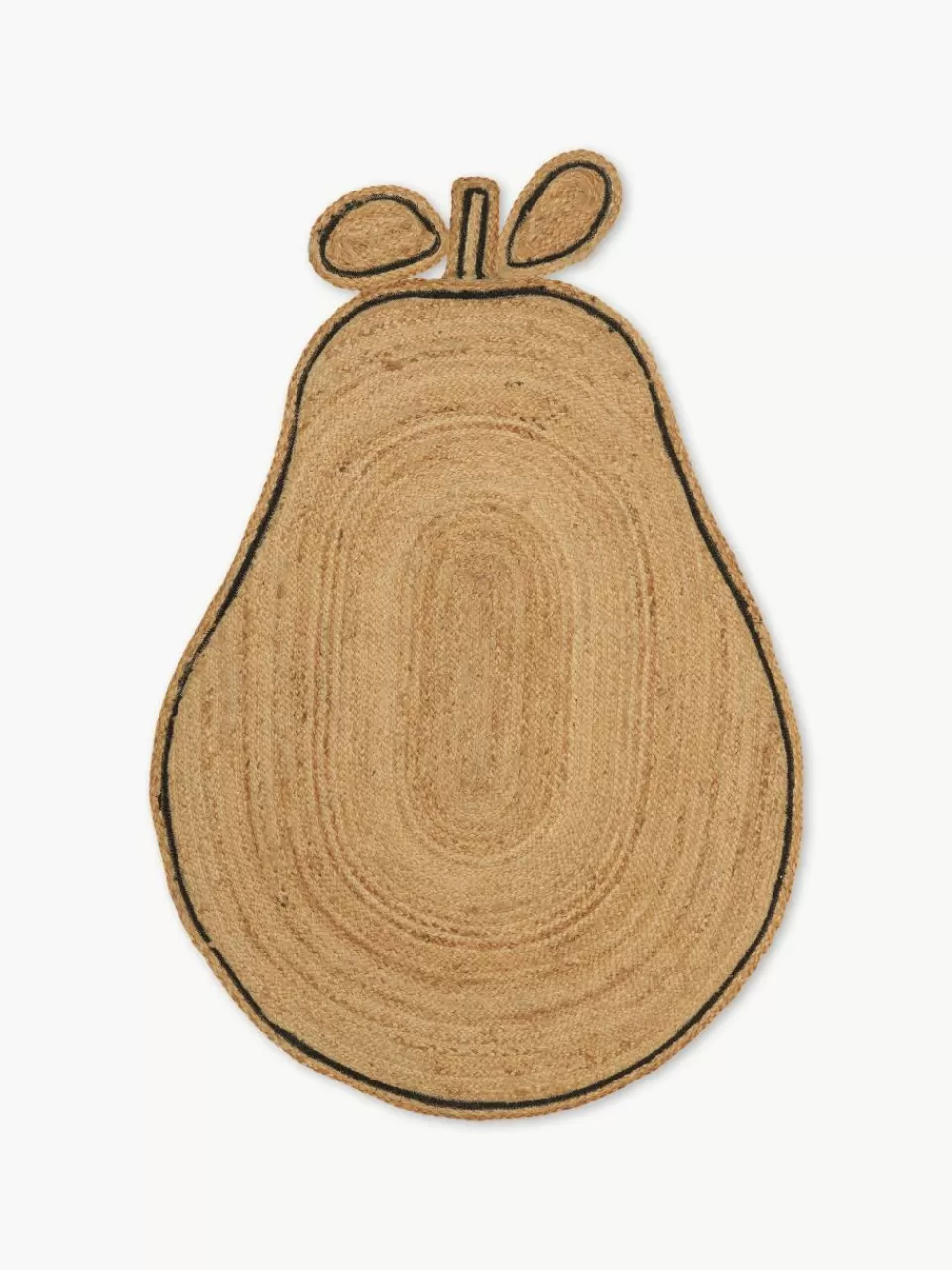 ferm LIVING Kids Handgevlochten jute vloerkleed Pear | Kindervloerkleden | Kindervloerkleden