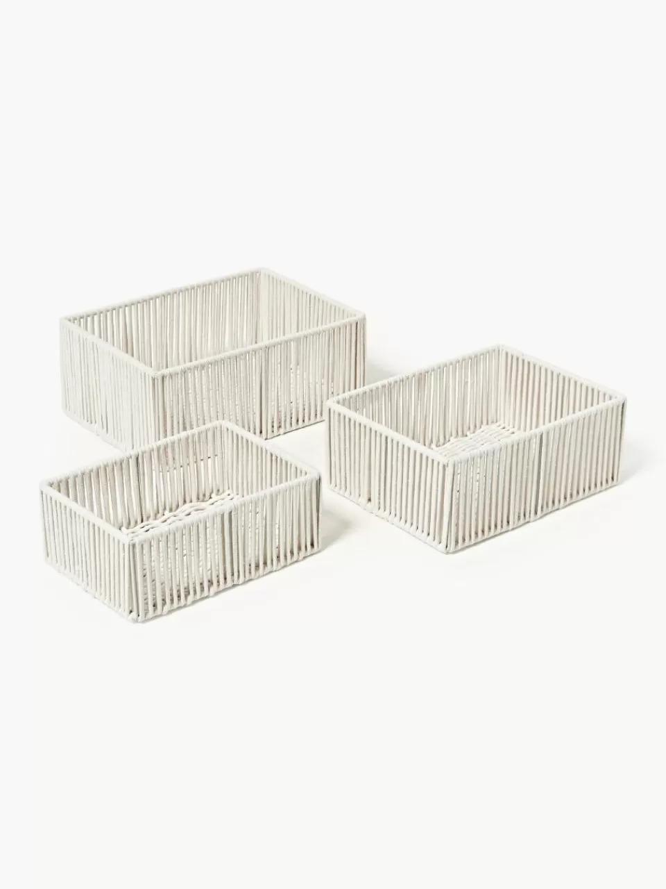 Westwing Collection Handgeweven opbergdozen Gabe van touw, 3-delig | Decoratie