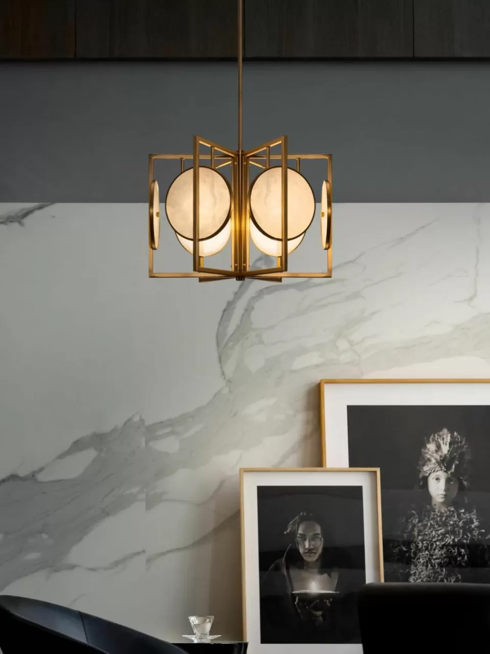 Maytoni Hanglamp Marmo van marmer en metaal | Hanglampen | Hanglampen