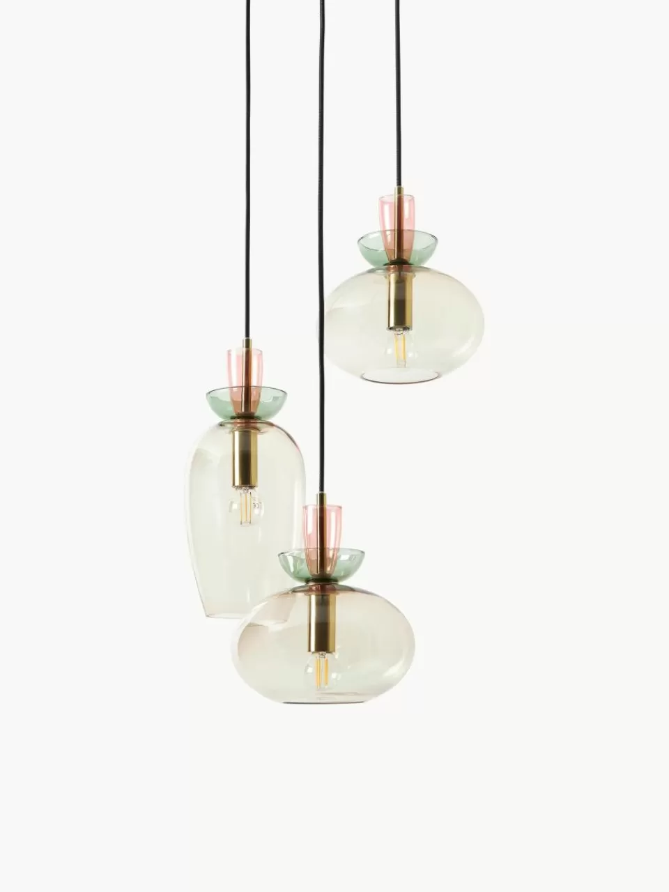 Westwing Collection Hanglamp Nyra van gekleurd glas | Hanglampen | Hanglampen