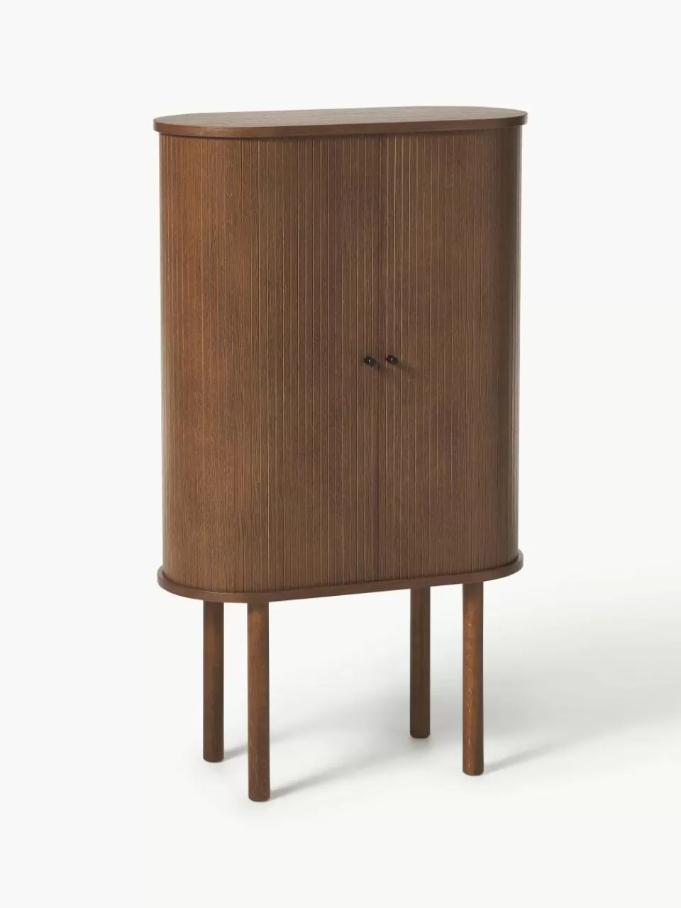 Westwing Collection Highboard Calary met geribde voorzijde | Wandkasten | Wandkasten