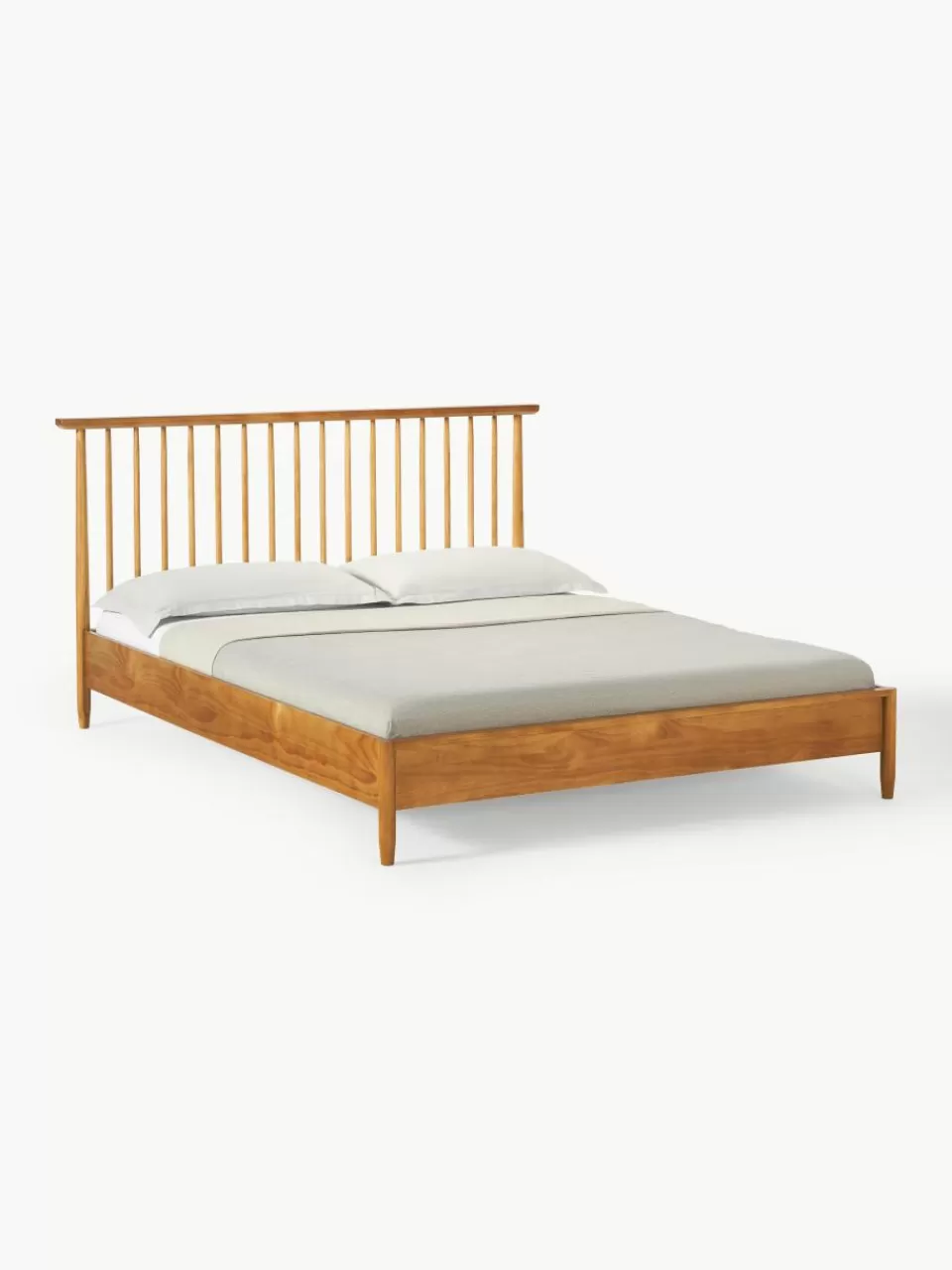 Westwing Collection Houten bed Windsor met hoofdeinde van grenenhout | Bedden | Bedframes