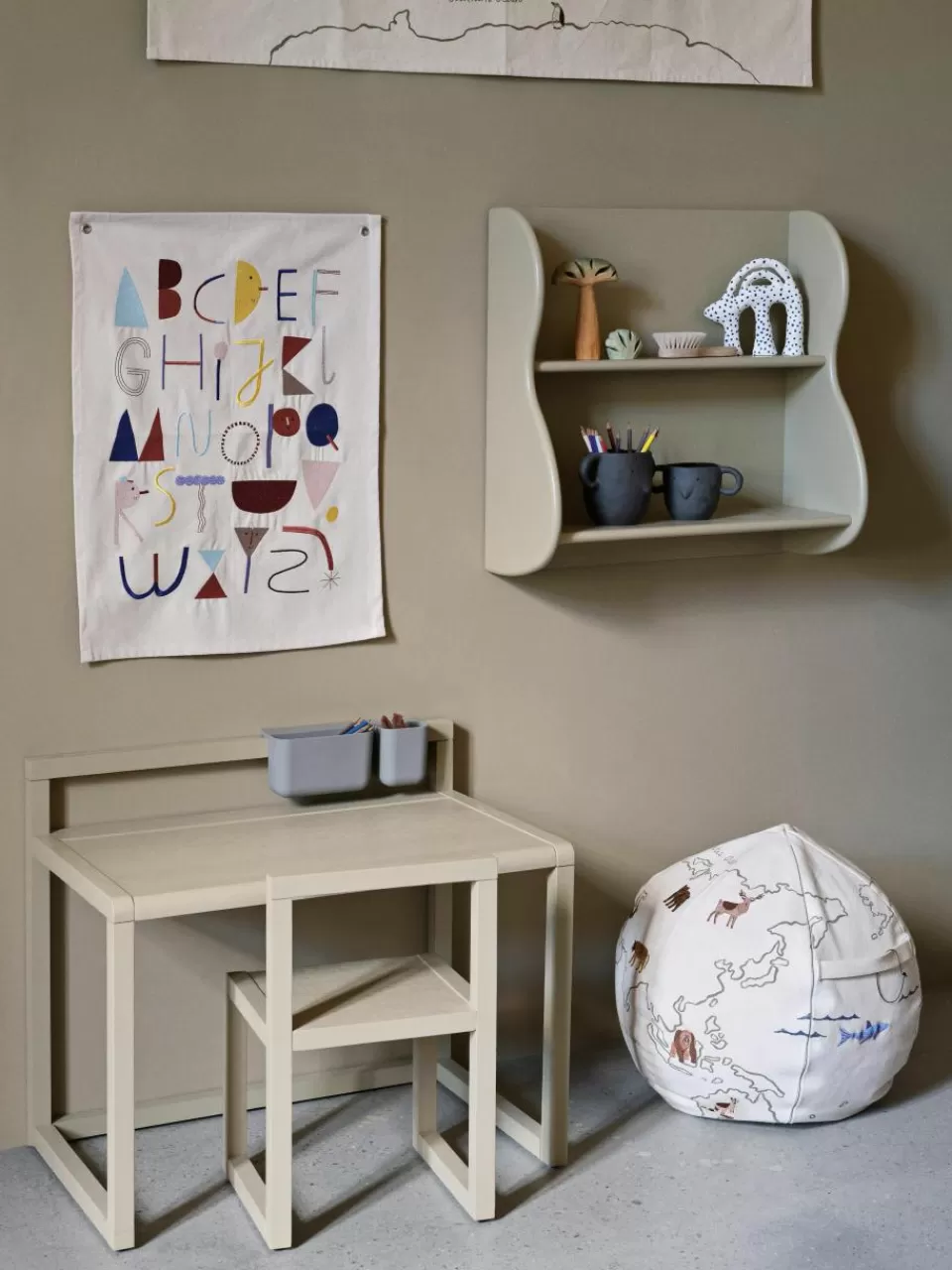 ferm LIVING Kids Houten kinderbureau Little Architect | Kindertafels | Kindertafels