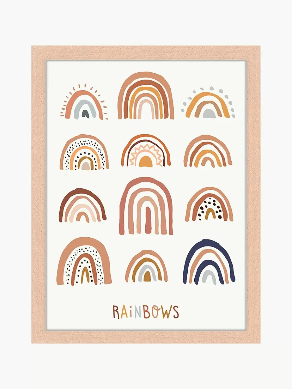 Any Image Ingelijste digitale print All the Rainbows | Kinderkamer Decoratie