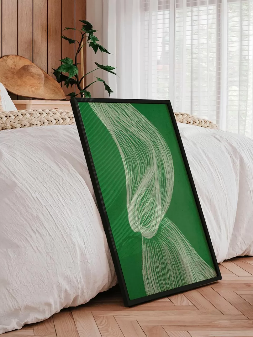 Incado Ingelijste digitale print Green Formation, handgemaakt | Wanddecoratie | Prints