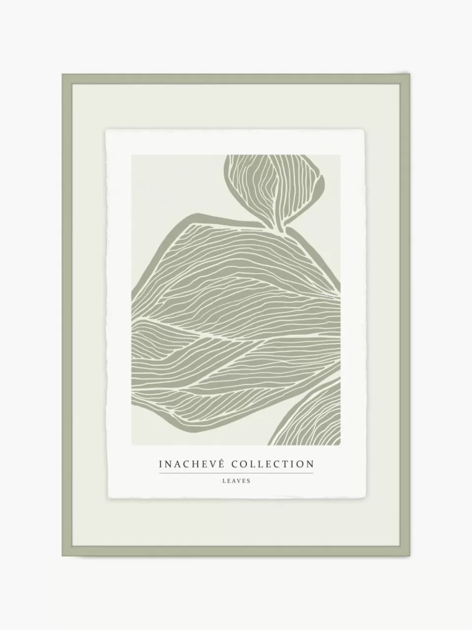 Incado Ingelijste digitale print Leaves, handgemaakt | Wanddecoratie | Decoratie