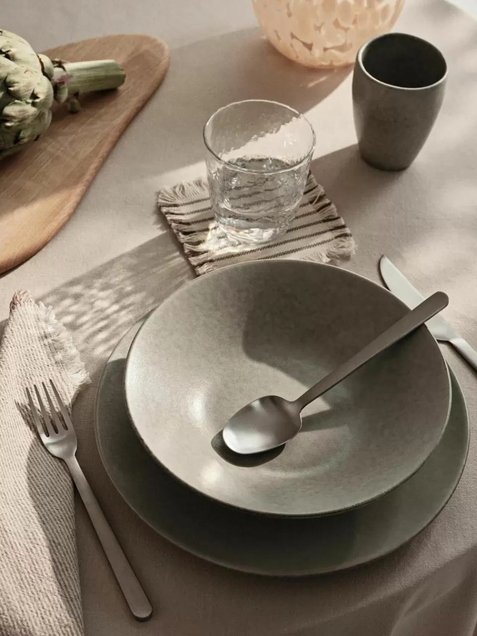 Broste Copenhagen Katoenen onderzetters Elouise met franjes, 4 stuks | Onderzetters | Servies