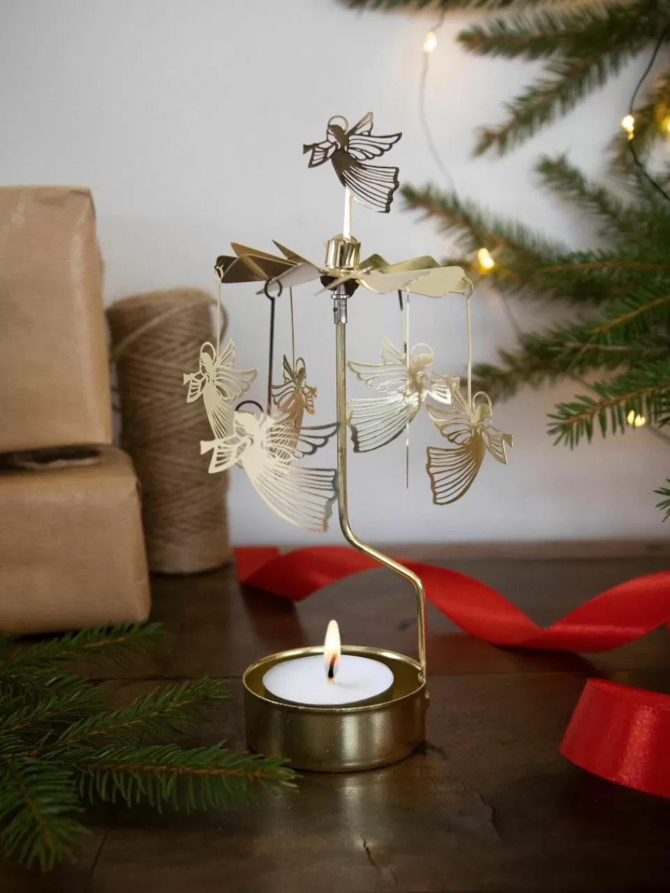 Pluto Design Kerst waxinelichthouder Flying Angel, draaibaar | Kaarsen & Kaarsenhouders | Waxinelichthouders