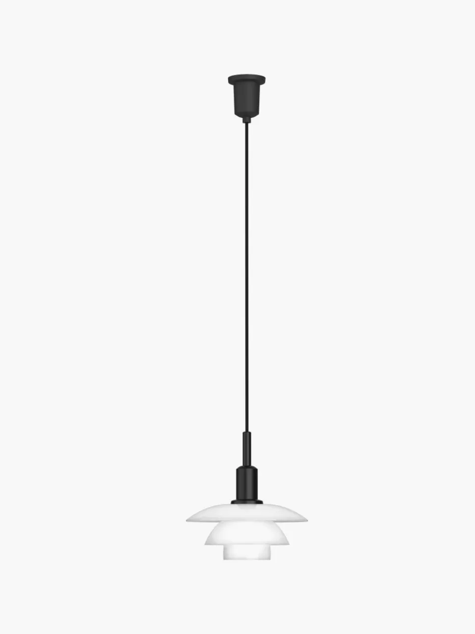 Louis Poulsen Kleine hanglamp PH 3/3, mondgeblazen | Hanglampen | Hanglampen