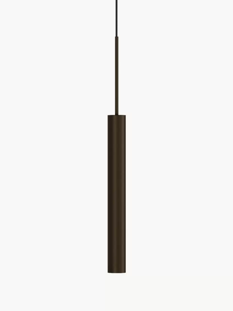 Audo Copenhagen Kleine hanglamp Tubulaire met geribbeld oppervlak, H 48 cm | Hanglampen | Hanglampen