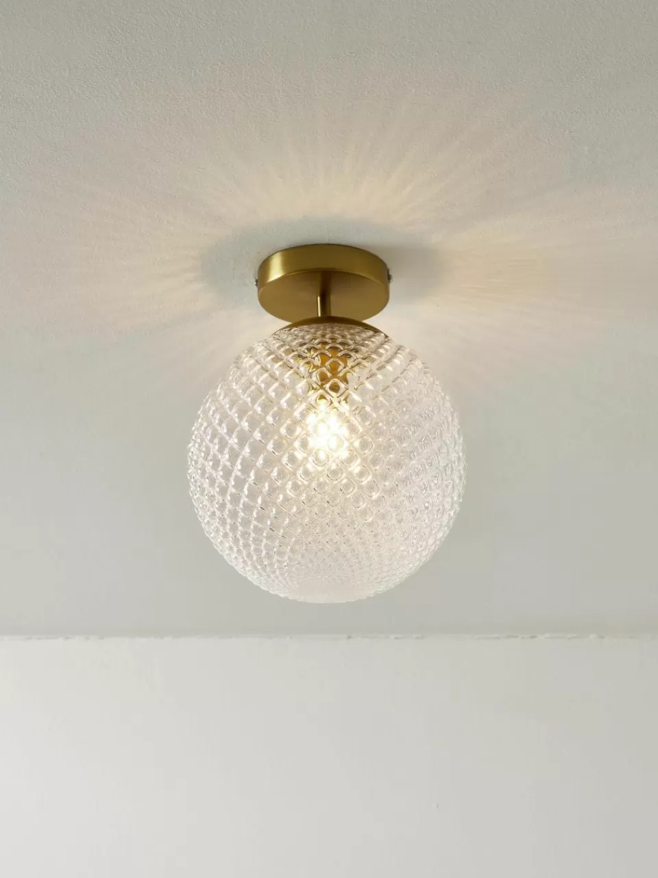 Westwing Collection Kleine plafondlamp Lorna van glas | Plafondlampen | Plafondlampen