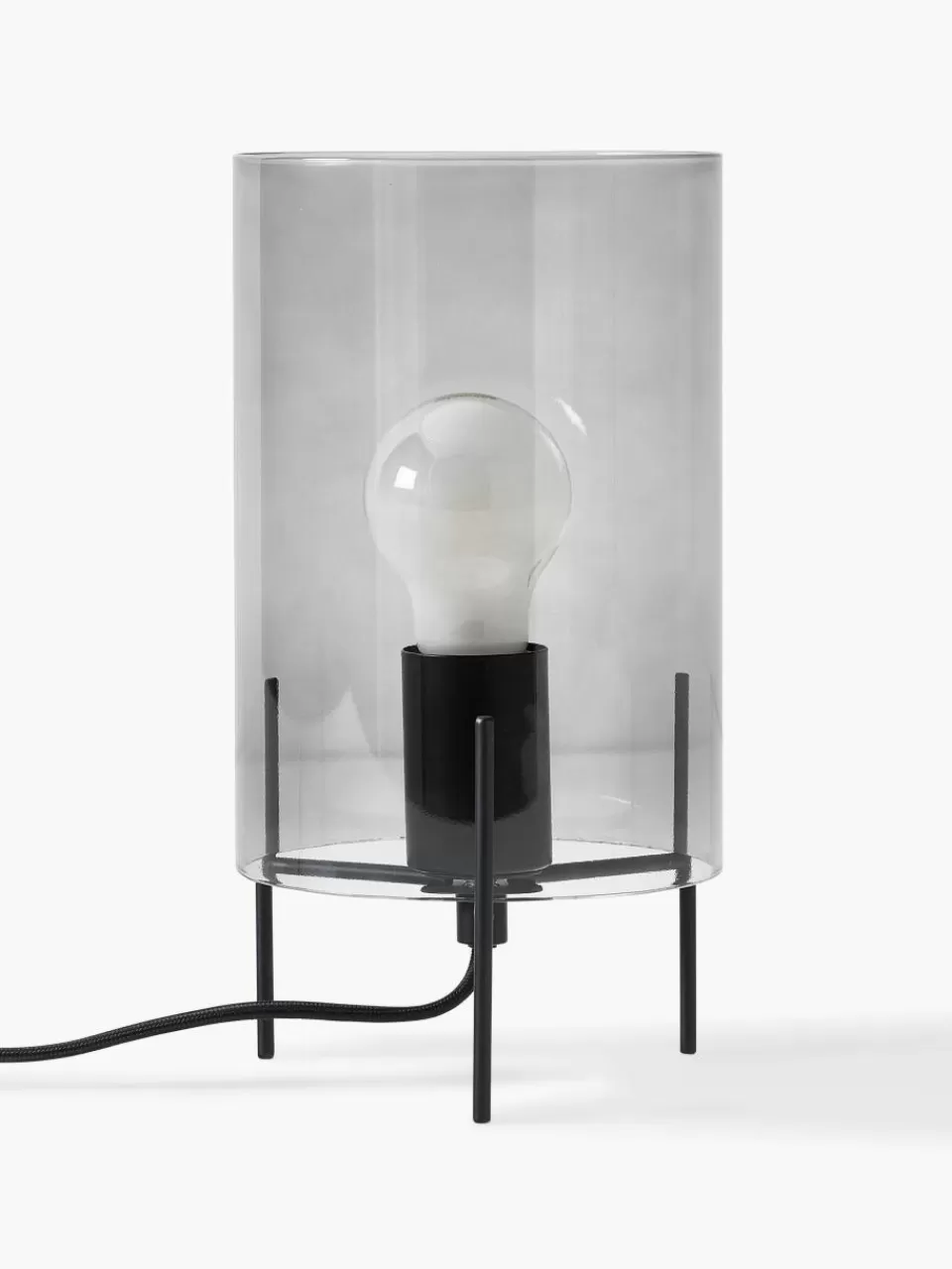 Westwing Collection Kleine tafellamp Laurel van gekleurd glas | Bureaulampen | Tafellampen