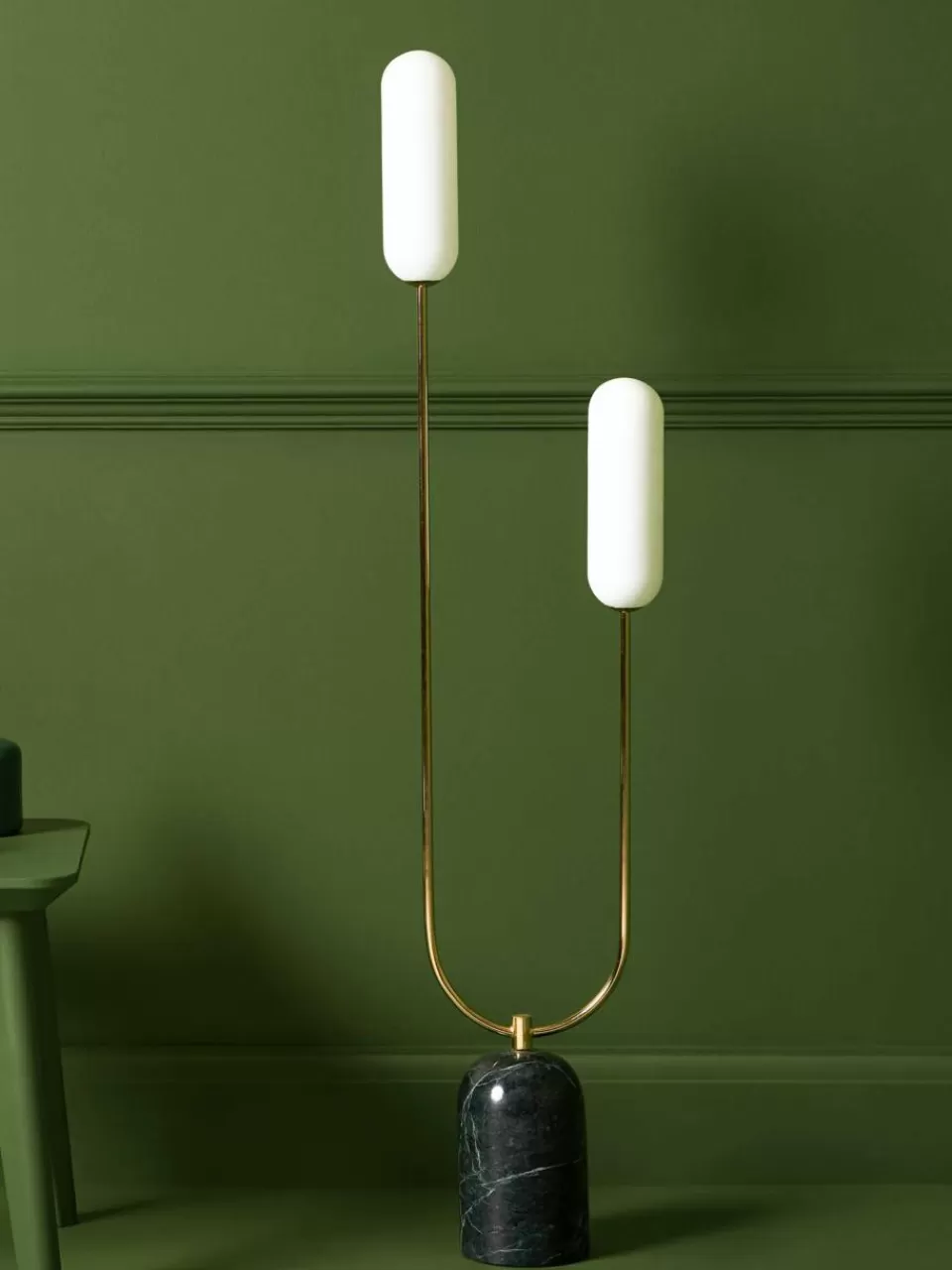 Houseof Kleine vloerlamp Curve met marmeren voet | Staande Lampen