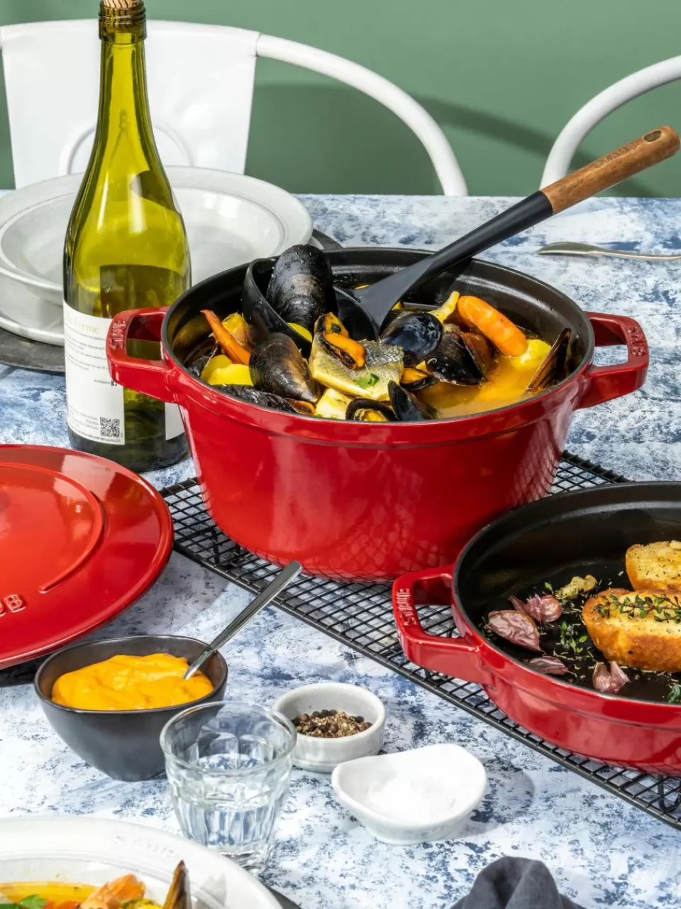 Staub Kookpotten La Cocotte uit gietijzer, set van 3 | Kookpannen | Kookpannen