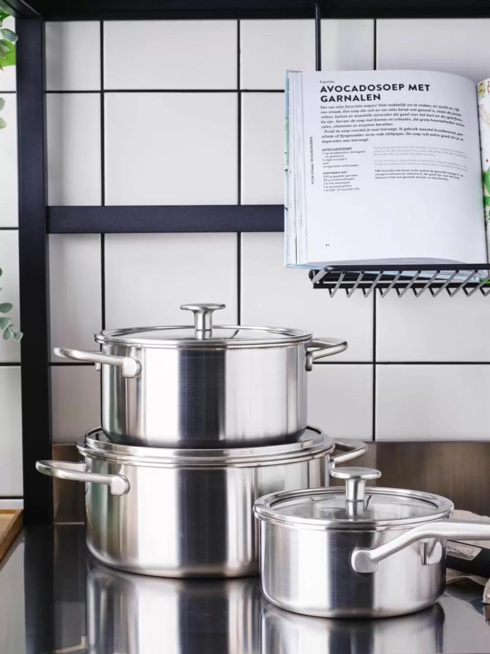 KitchenAid Kookset met 3 lagen, 7-delig | Kookpannen | Kookpannen