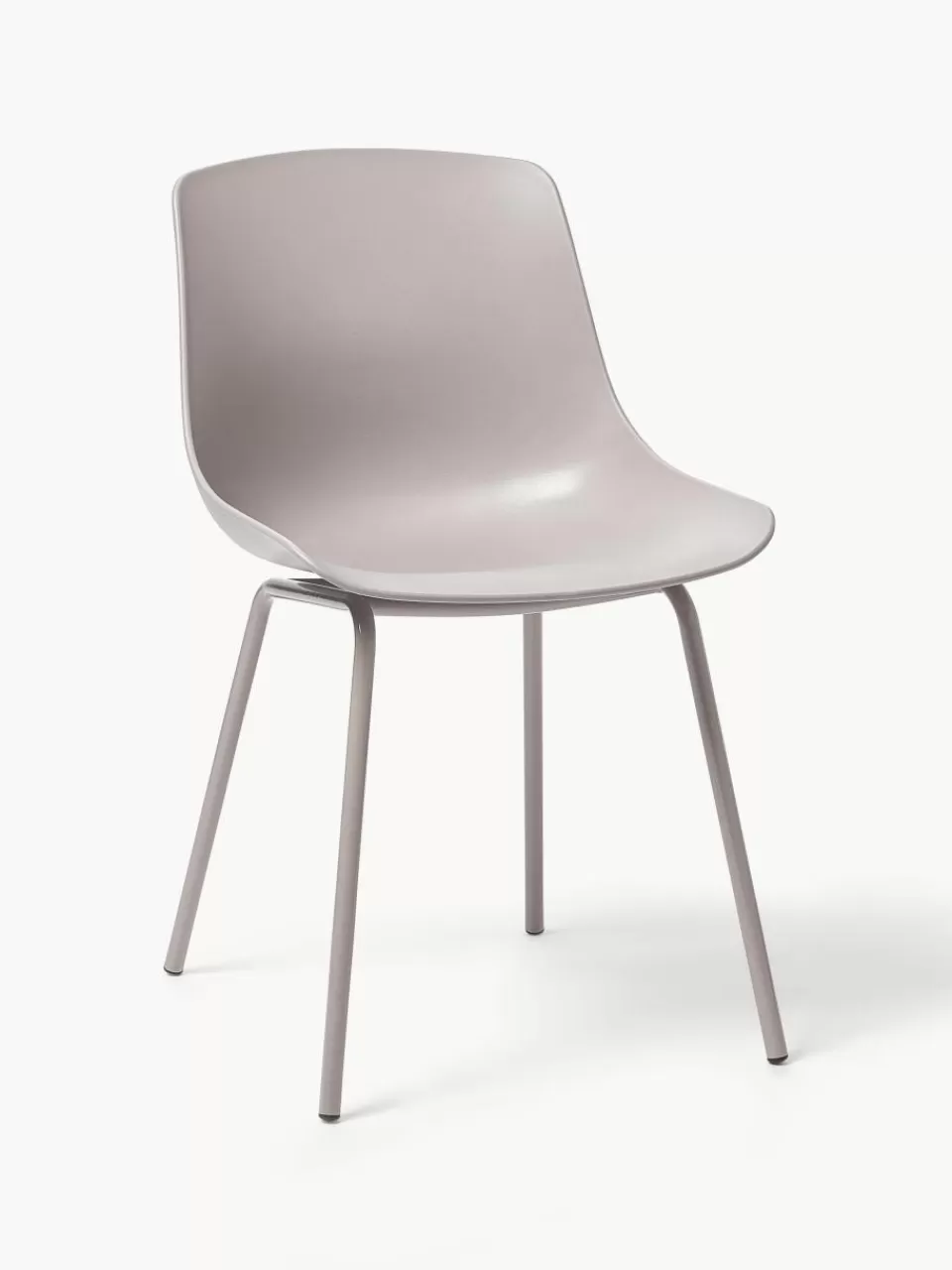 Westwing Collection Kunststoffen stoelen Dave met metalen poten, 2 stuks | Stoelen