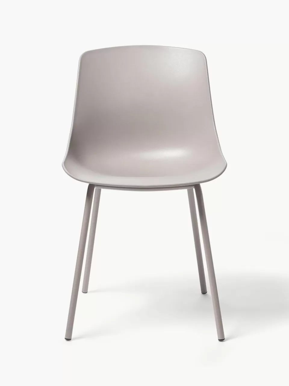 Westwing Collection Kunststoffen stoelen Dave met metalen poten, 2 stuks | Stoelen