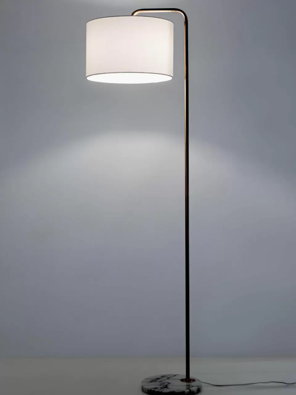 Westwing Collection Leeslamp Montreal met marmeren voet | Staande Lampen