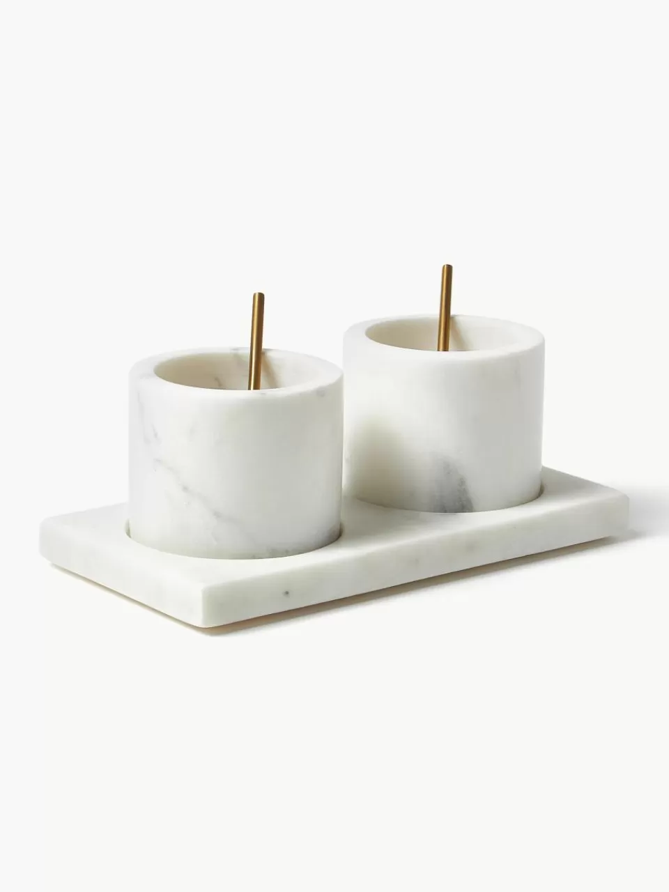 Westwing Collection Marmeren Agata serveerset, 5-delig | Servies | Snack- & Dipschalen