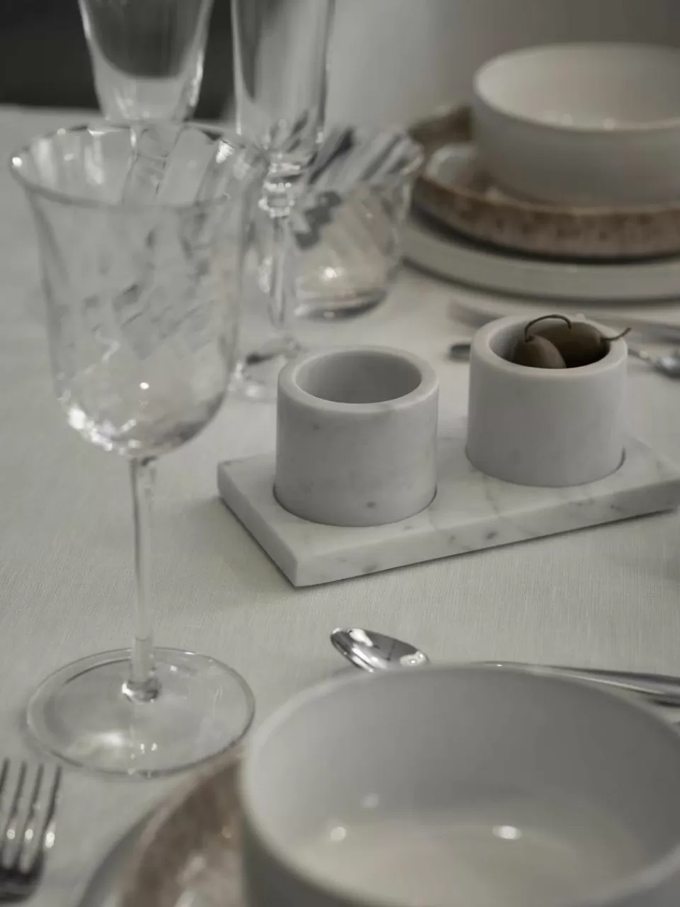 Westwing Collection Marmeren Agata serveerset, 5-delig | Servies | Snack- & Dipschalen