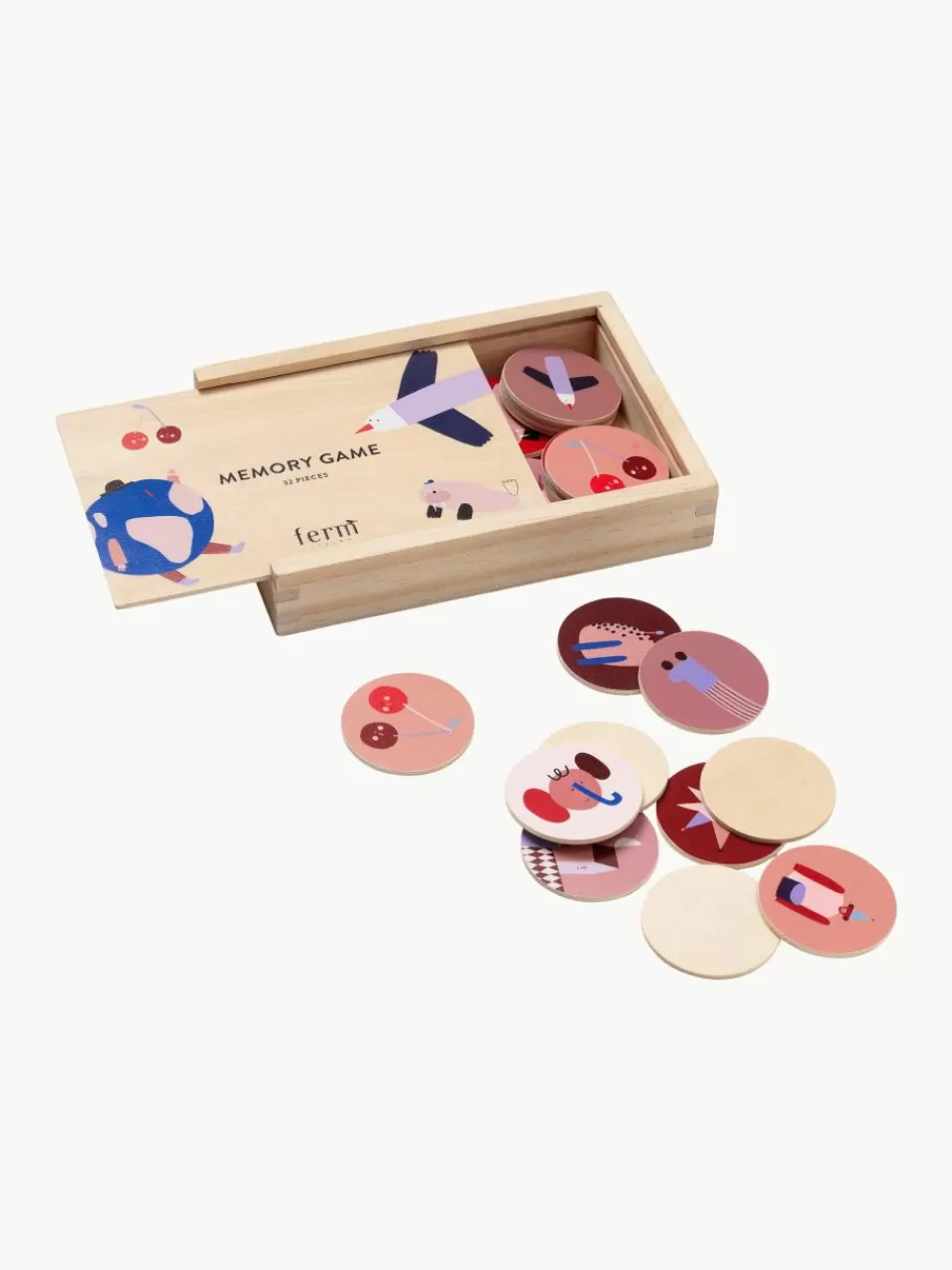 ferm LIVING Kids Memoryspel Critter van grenenhout | Speelgoed & Knuffels | Speelgoed & Knuffels