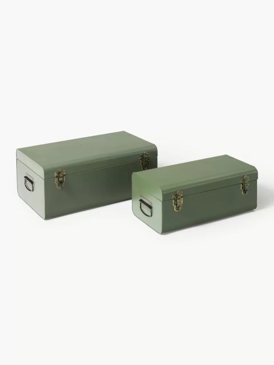 Westwing Collection Metalen opbergkisten Jonny, 2-delig | Decoratie | Opbergdozen & -Boxen