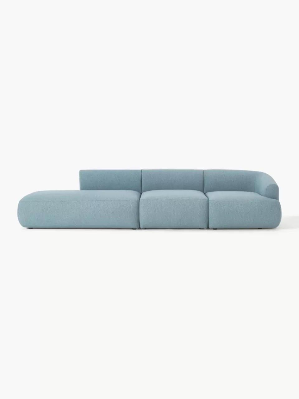 Westwing Collection Modulaire XL chaise longue Sofia van bouclé stof | Modulaire Kledingkasten | Banken