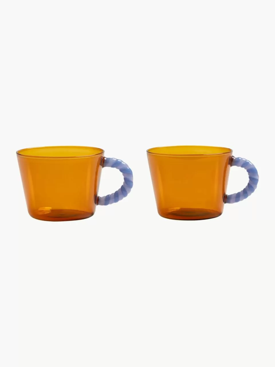 &k Amsterdam Mokken Duet uit borosilicaatglas, 2 stuks | Servies | Koffiekopjes