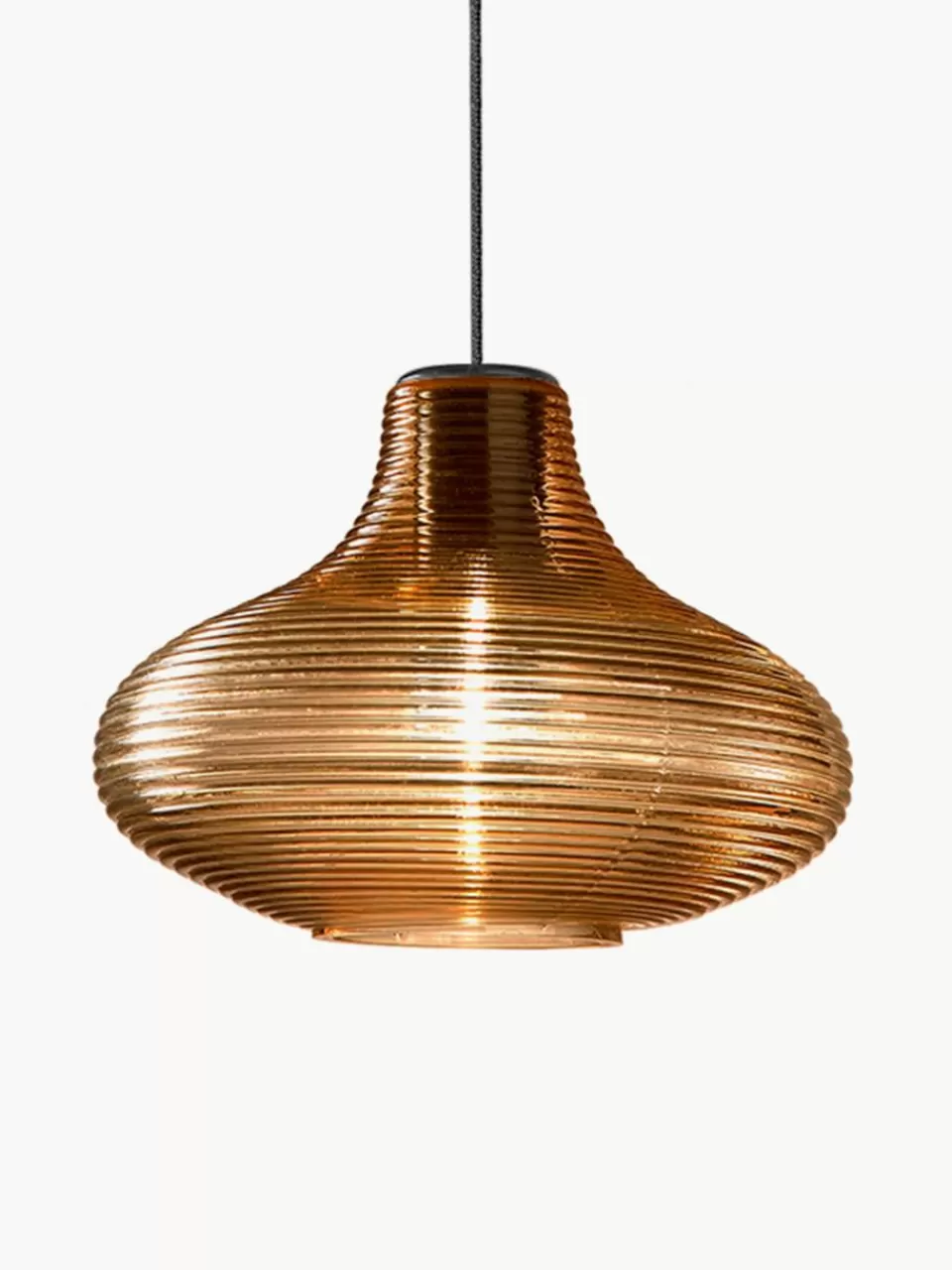 Panzeri Mondgeblazen hanglamp Emma van getint glas | Hanglampen | Hanglampen