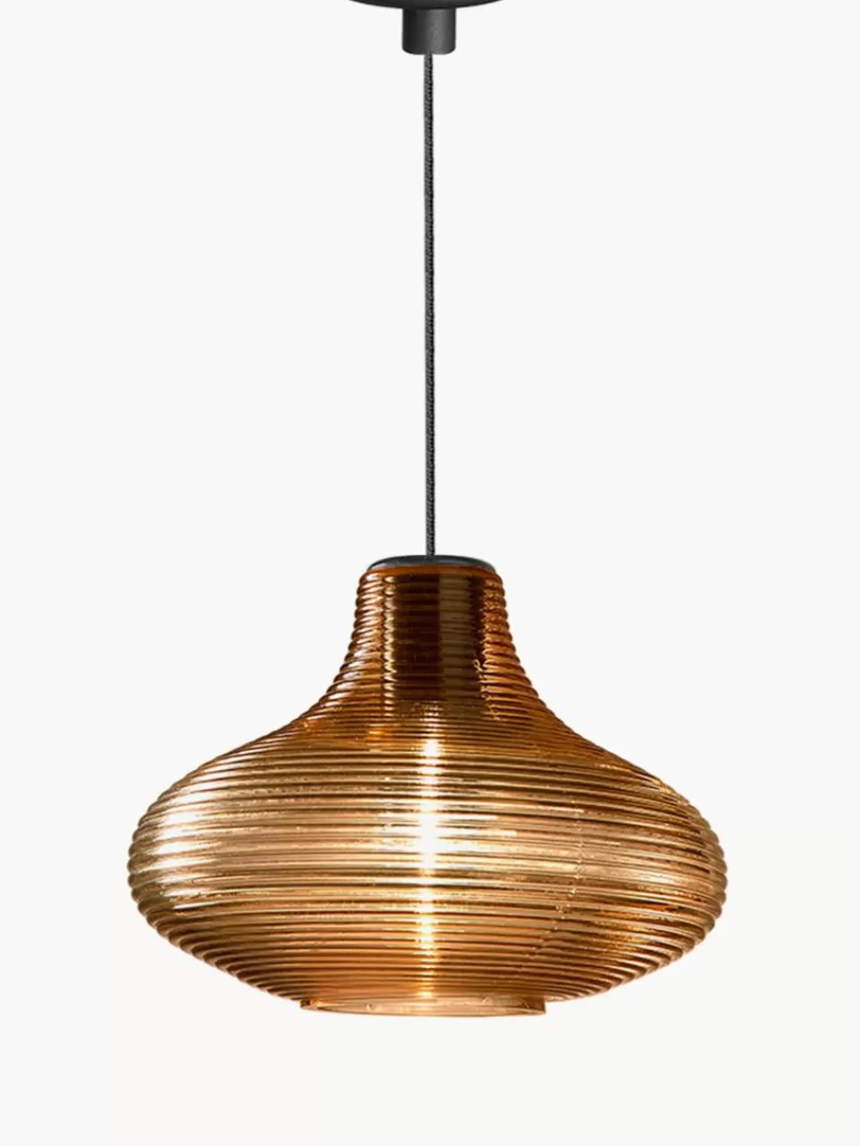 Panzeri Mondgeblazen hanglamp Emma van getint glas | Hanglampen | Hanglampen