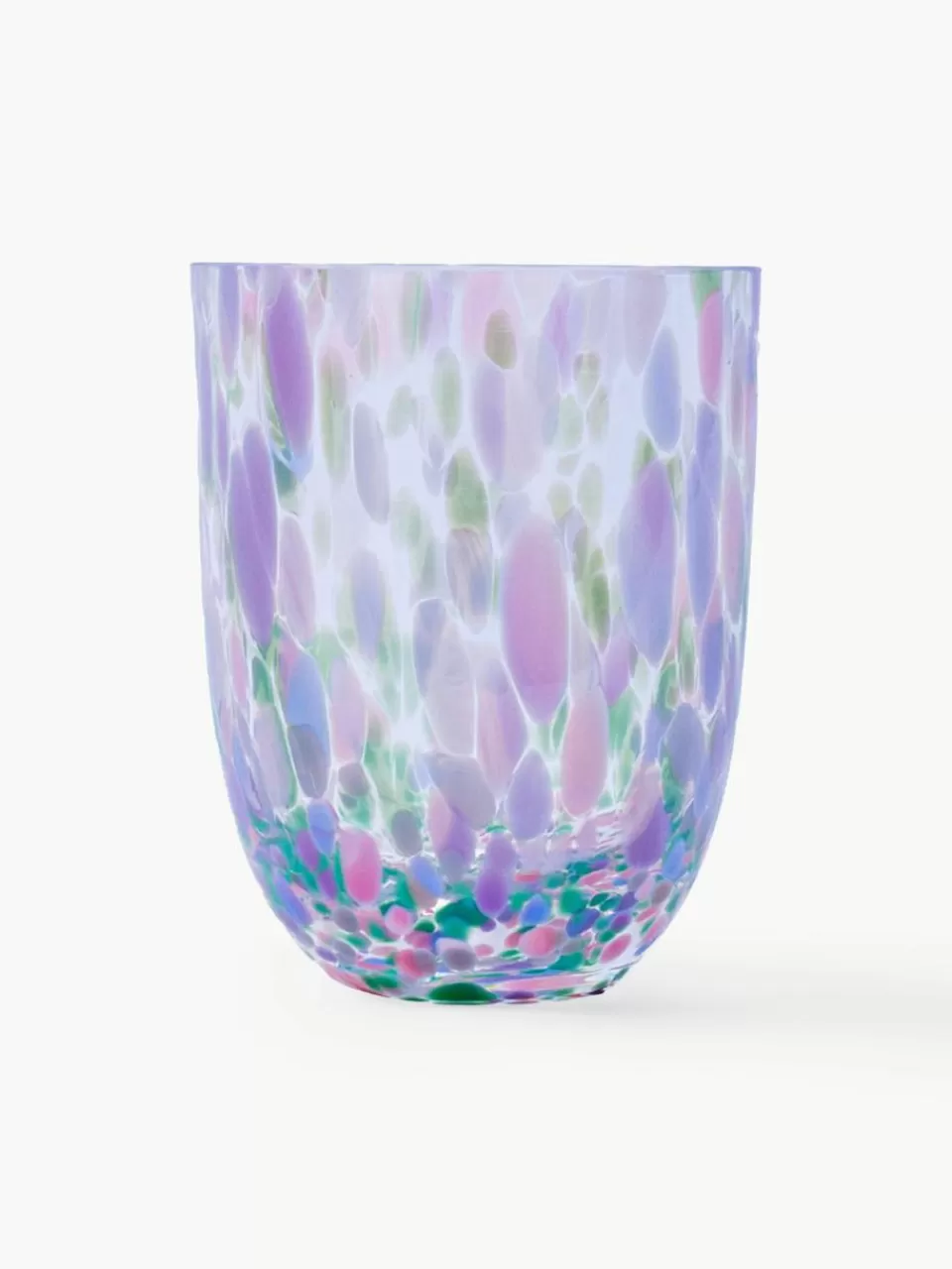 ANNA VON LIPA Mondgeblazen waterglazen Big Confetti, 6 stuks | Servies | Waterglazen