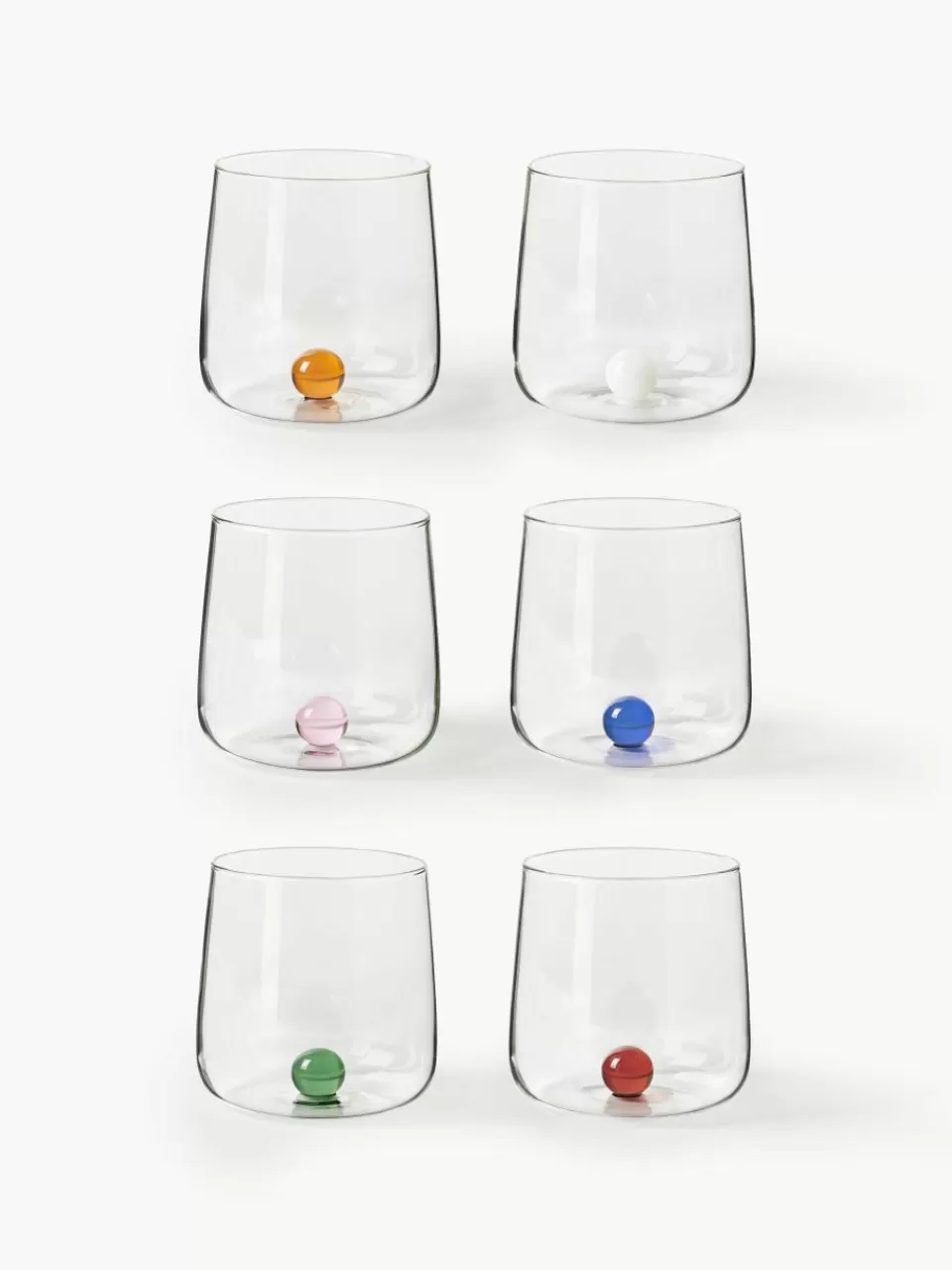 zafferano Mondgeblazen waterglazen Bilia van borosilicaatglas, 6-delig | Servies | Waterglazen