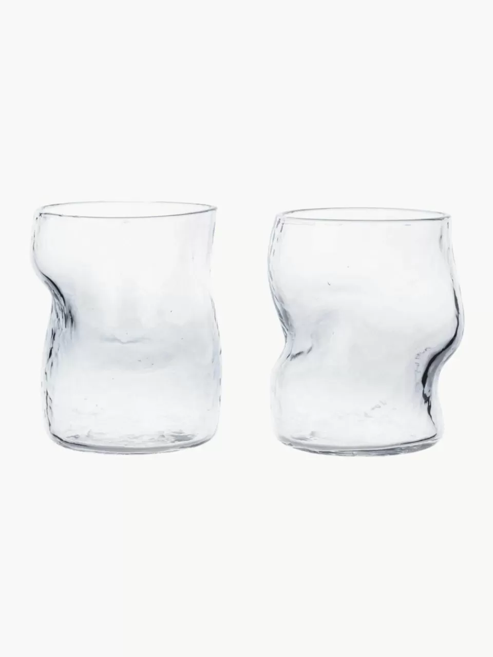 ferm LIVING Mondgeblazen waterglazen Dimple, 2-delig | Waterglazen