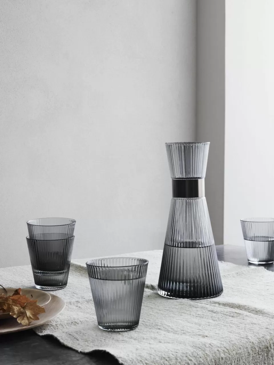 ROSENDAHL Mondgeblazen waterglazen Grand Cru van rookglas, 4 stuks | Servies | Waterglazen