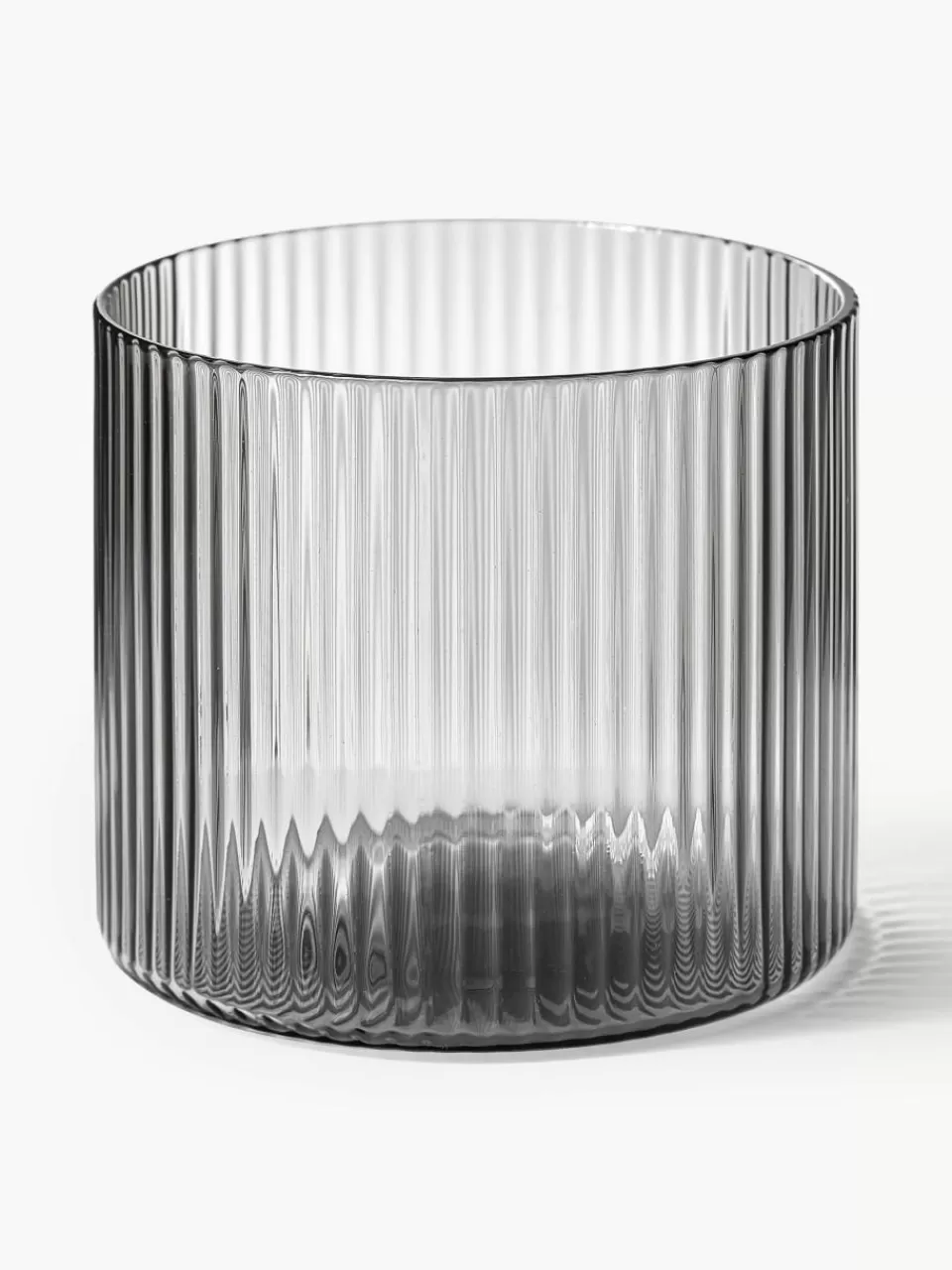 ferm LIVING Mondgeblazen waterglazen Ripple met groefreliëf, 4 stuks | Servies | Waterglazen