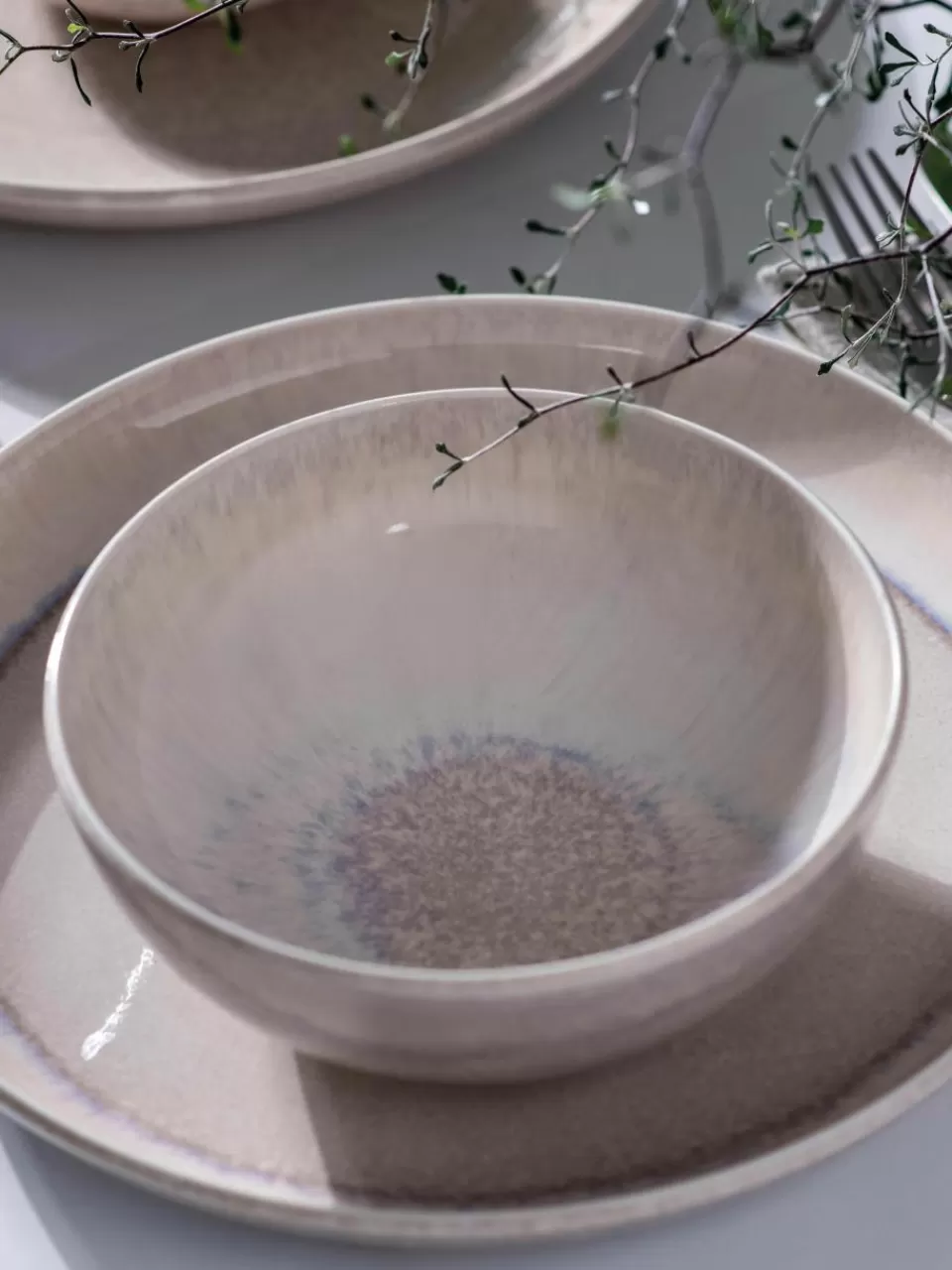 Villeroy & Boch Porseleinen ontbijtset Perlemor Sand, 2 personen (6-delig) | Serviessets | Servies