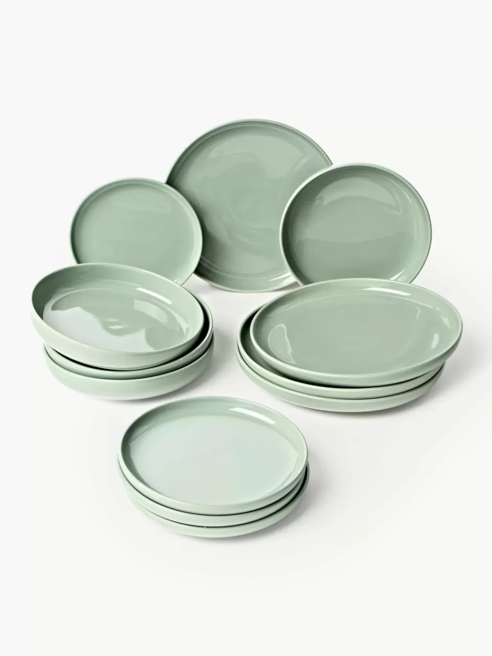 Westwing Collection Porseleinen serviesset Nessa (12-delig) | Servies | Serviessets