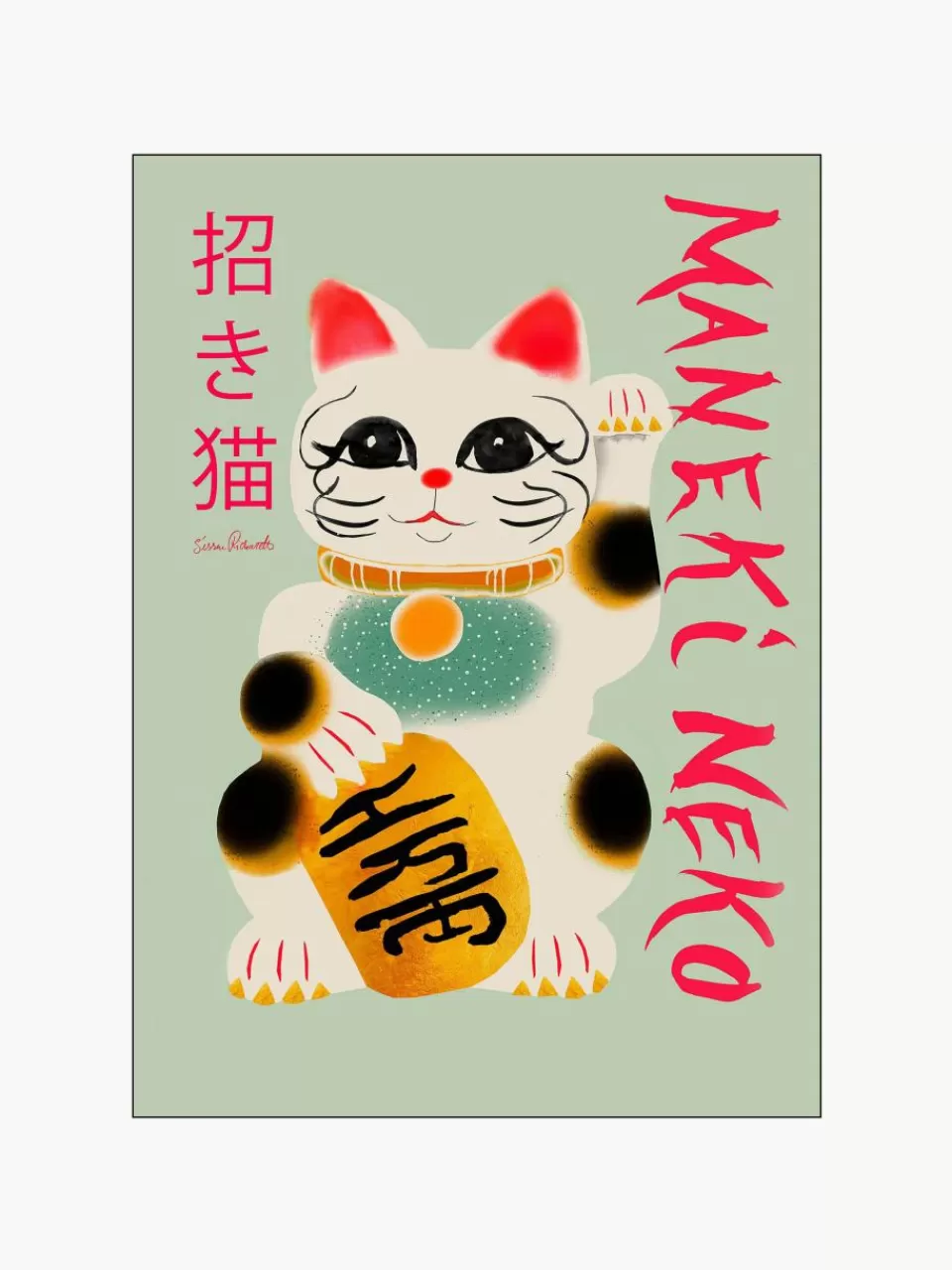 Poster and Frame Poster Maneki Neko | Wanddecoratie | Posters