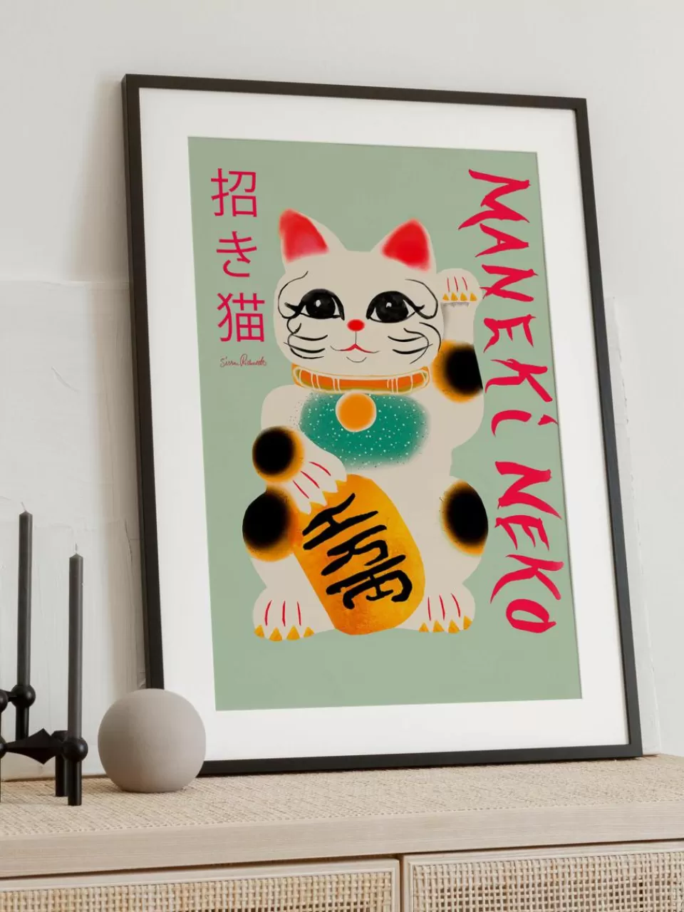 Poster and Frame Poster Maneki Neko | Wanddecoratie | Posters