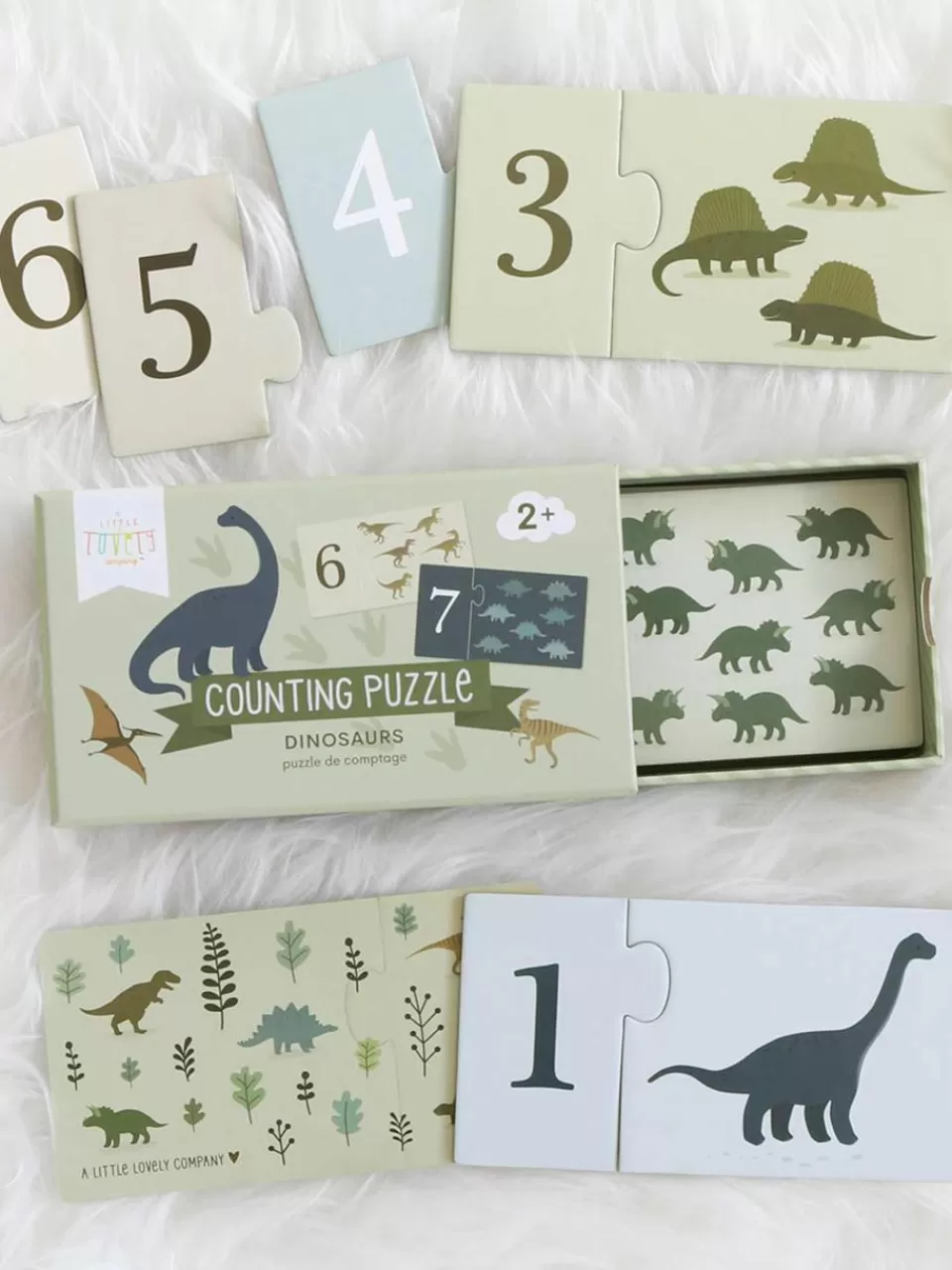 A Little Lovely Company Puzzels Dinosaurs om cijfers te leren | Speelgoed & Knuffels | Speelgoed & Knuffels