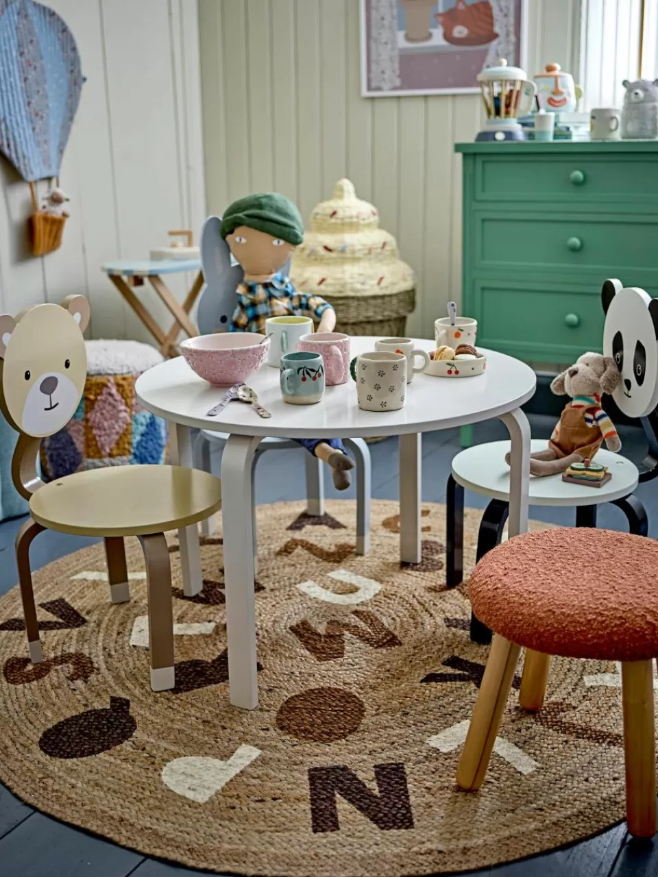 Bloomingville Mini Rond kinderkleed Dinne van jute | Kindervloerkleden | Kindervloerkleden