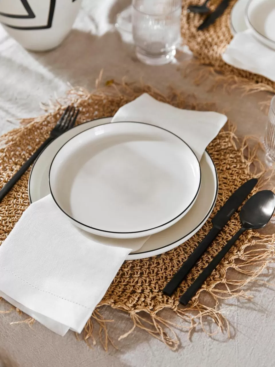 Cote Table Ronde placemats Tressine uit papiervezels, 6 stuks | Placemats | Placemats