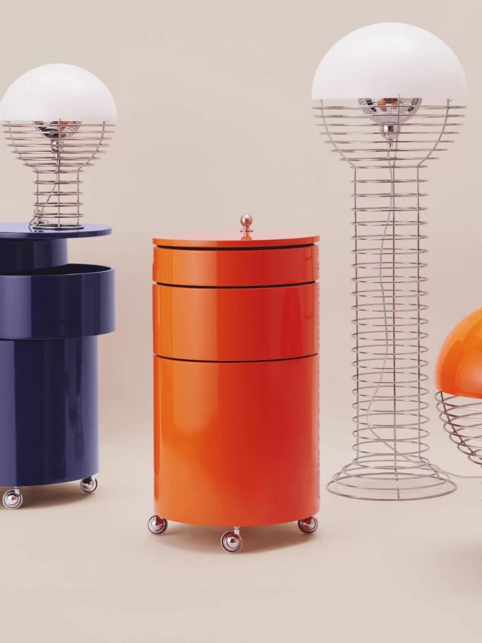 Verpan Ronde rolcontainer Barboy, design Verner Panton | Ladeblokken | Ladeblokken