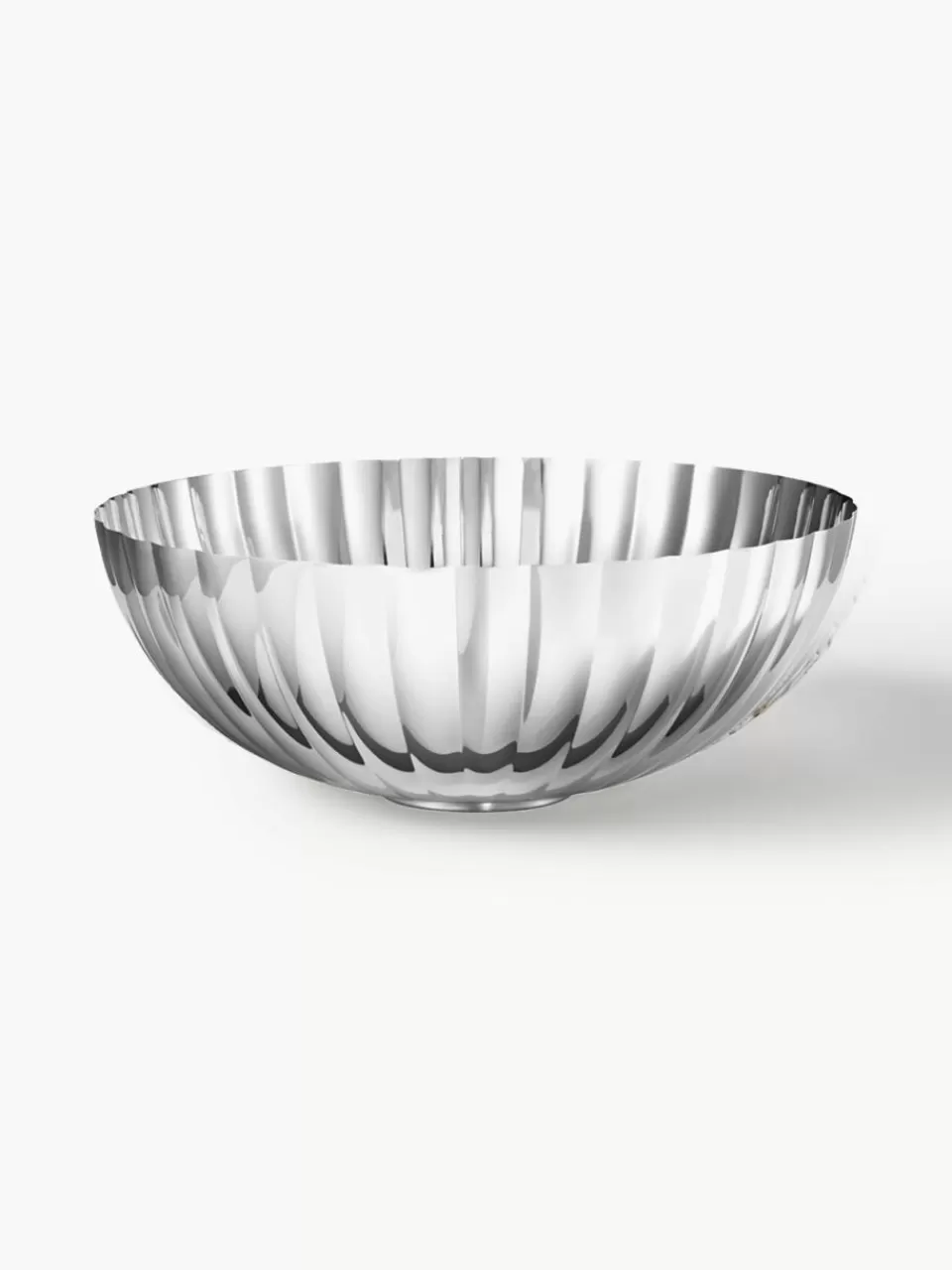 GEORG JENSEN RVS serveerschaal Bernadotte met groefstructuur | Kommen & Schalen | Servies