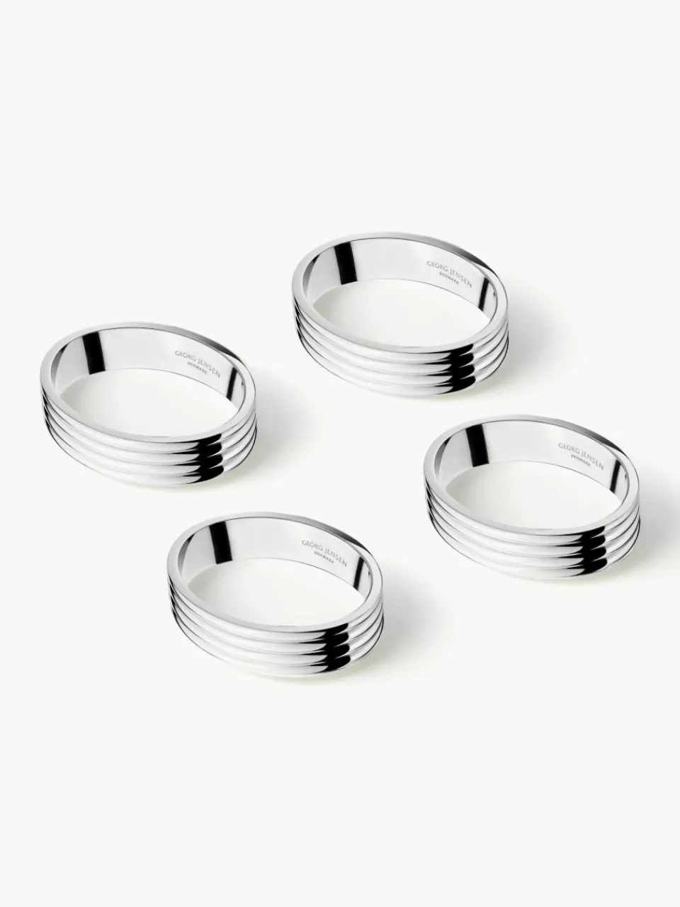 GEORG JENSEN RVS servetringen Bernadotte, 2 stuks | Servies | Servetringen